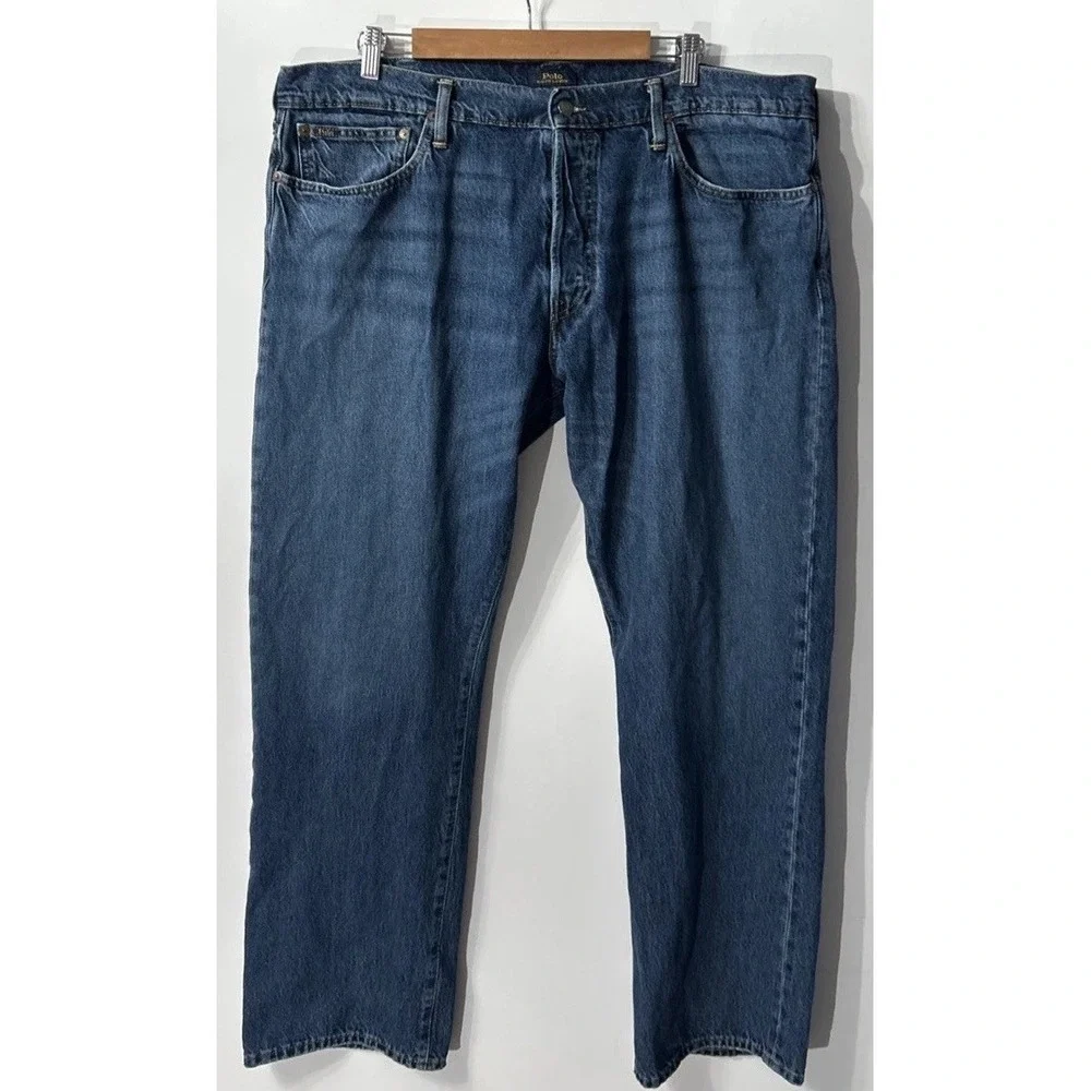 Mens Polo Ralph Lauren Classic Fit Straight Blue Jeans Sz 40 40x32